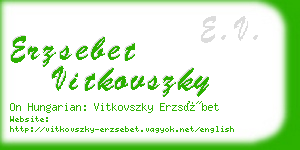 erzsebet vitkovszky business card